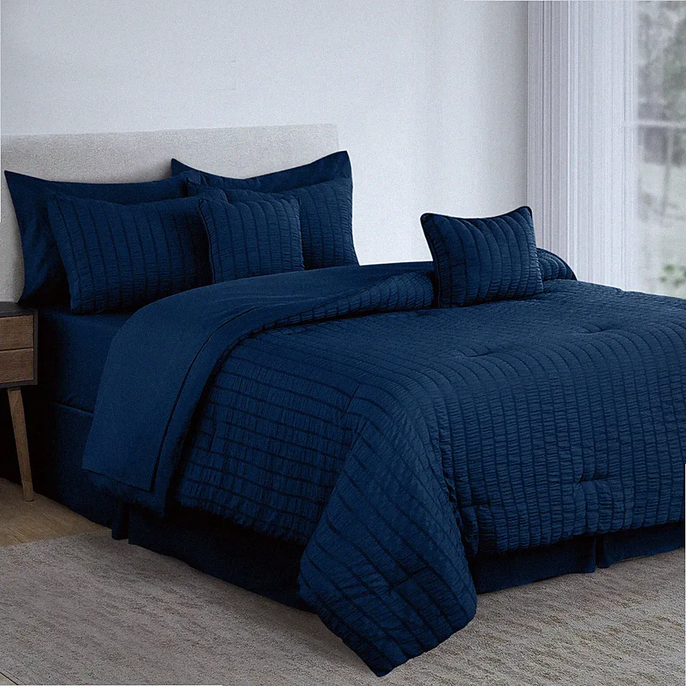 10 Piece Bed in a Bag Comforter Set Breathable Reversible Bedding Set Queen King