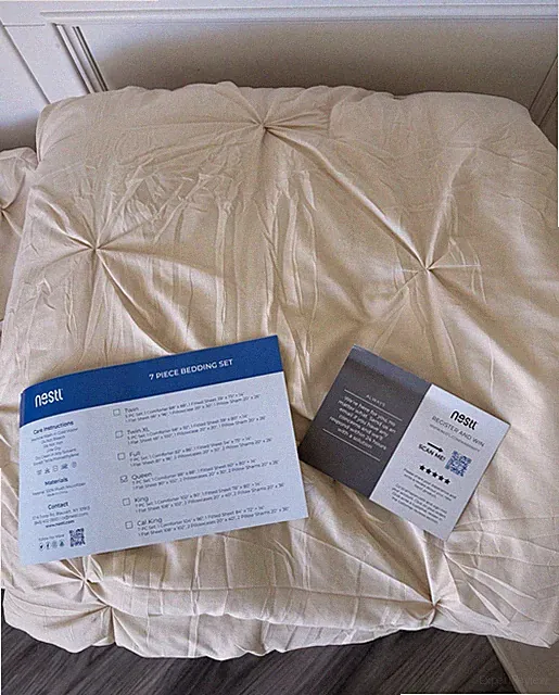7 Piece Beige Queen Bedding Set From Macys