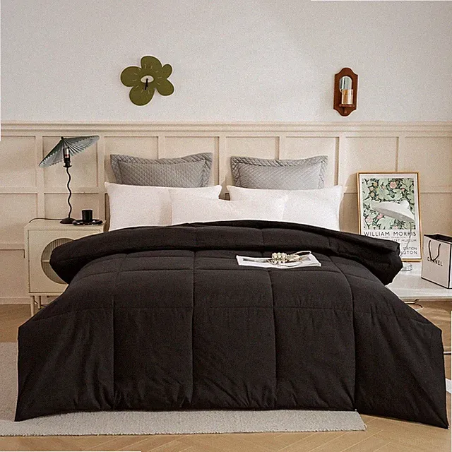 All Season Comforters,Plush Siliconized Fiberfill Bed Comforter/Box Stitched