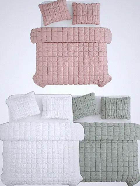 BHF Laurel 3-piece Puff Revers Comforter Set, Queen 1796187 Multi Colors 90"x92"