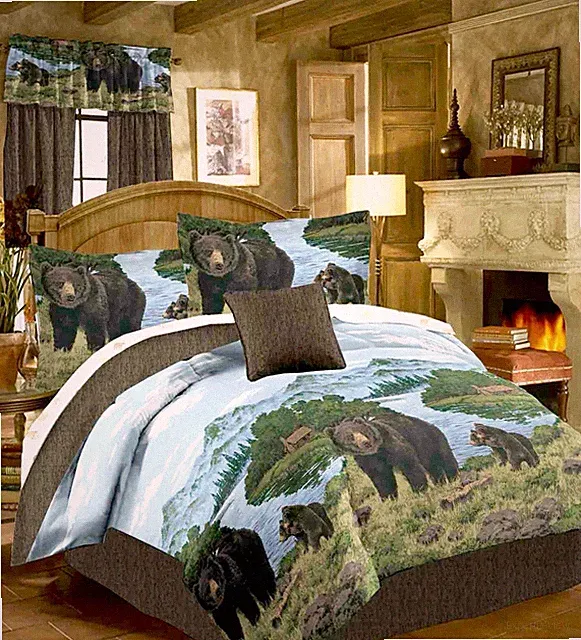 BLACK BEAR CUBS Comforter Set Sheet Set Rustic Cabin Lodge PILLOW NOT INCLUDED