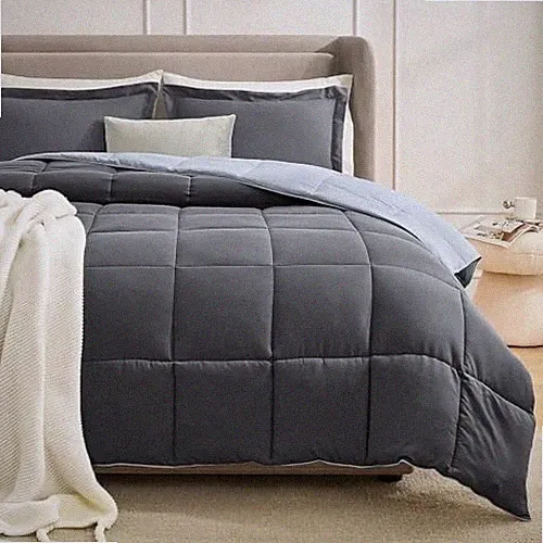 Comforter Set Grey, Comforters Size Bed Sets, Soft Twin 01-gray/Light Grey