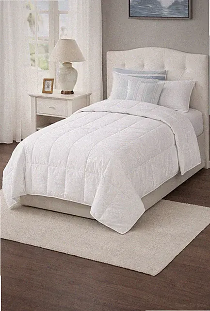 Globon Down Feather Comforter Twin 68x90 White Duvet Insert Cotton Blend