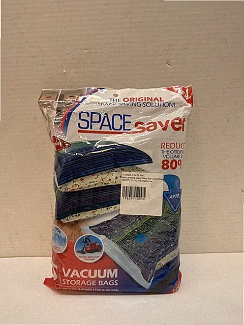 Jumbo vacuum storage bags for comforters, blankets & clothes with hand pump