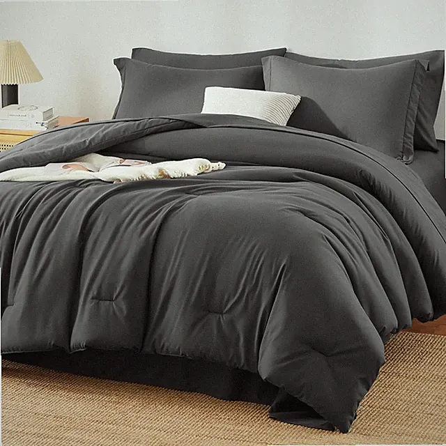 King Size Comforter Set - 7 Pieces Bed in a Bag King, Luxury Comforter Set with