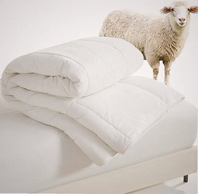 Lightweight Wool Comforter Queen Size - 100% Australian Wool Filling 120gsm, Bre