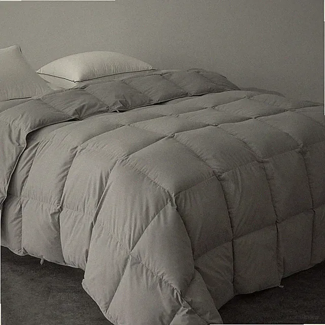 Luxury Feather Down Fiber Comforter Twin Size, All Seasons Duvet Insert Ultra