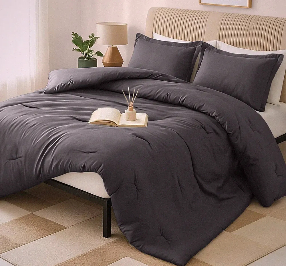 Utopia Bedding King Comforter Set Grey, Comforters King Size 3 Pieces Bedding