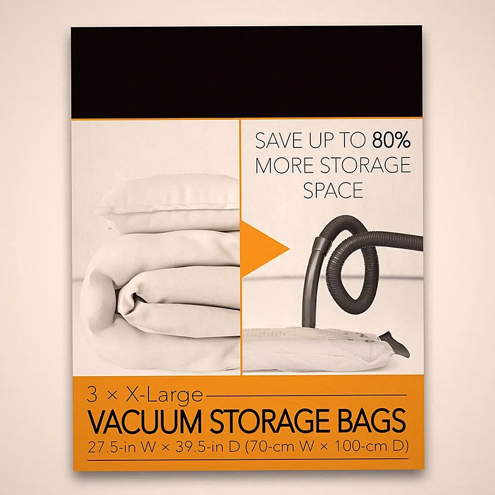 Vacuum Storage Bags Large Size for Comforters Blankets Pillows, for Bedding