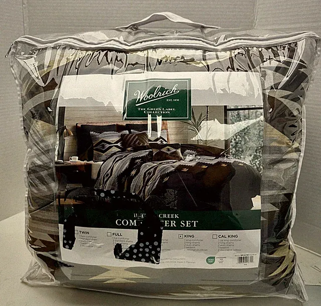 Woolrich Rustic Lodge Cabin Comforter Set King Bitter Creek Grey/Brown WR10-2180